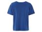 T-shirt bleu à manches courtes, vue arrière.