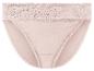 Culotte en coton rose poudré, détails dentelle.