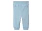 Pantalon de bébé bleu clair avec ceinture élastique.