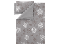 Parure de lit grise avec motif de flocons de neige