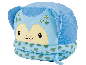 Peluche serpent bleu avec motif d'écailles.