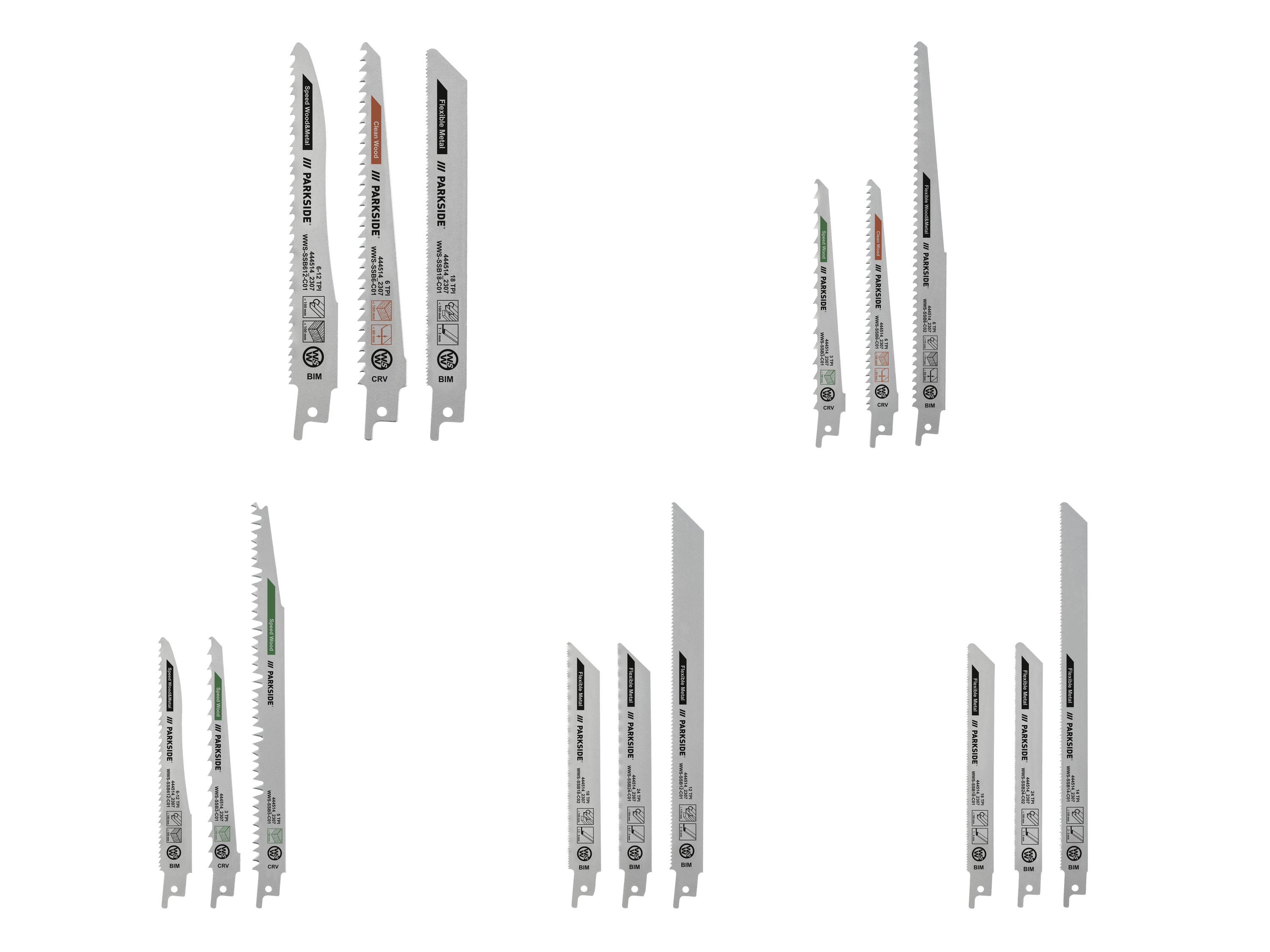 PARKSIDE®  Set de lame de scie sabre, 3 pièces