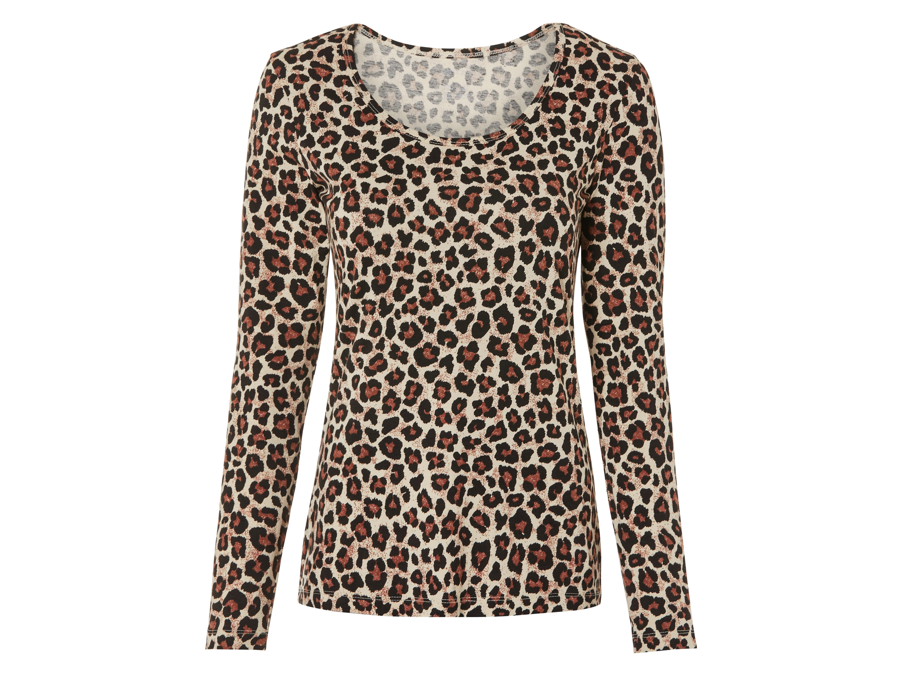 esmara® T-shirt à manches longues femme (imprimé léopard, S(34/36))