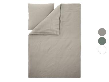 LIVARNO® Parure de lit Premium en coton et lin, 140 x 200 cm
