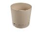 Pot de fleurs rond beige avec système d'auto-arrosage