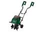 Motoculteur électrique vert Parkside avec poignées et roues noires