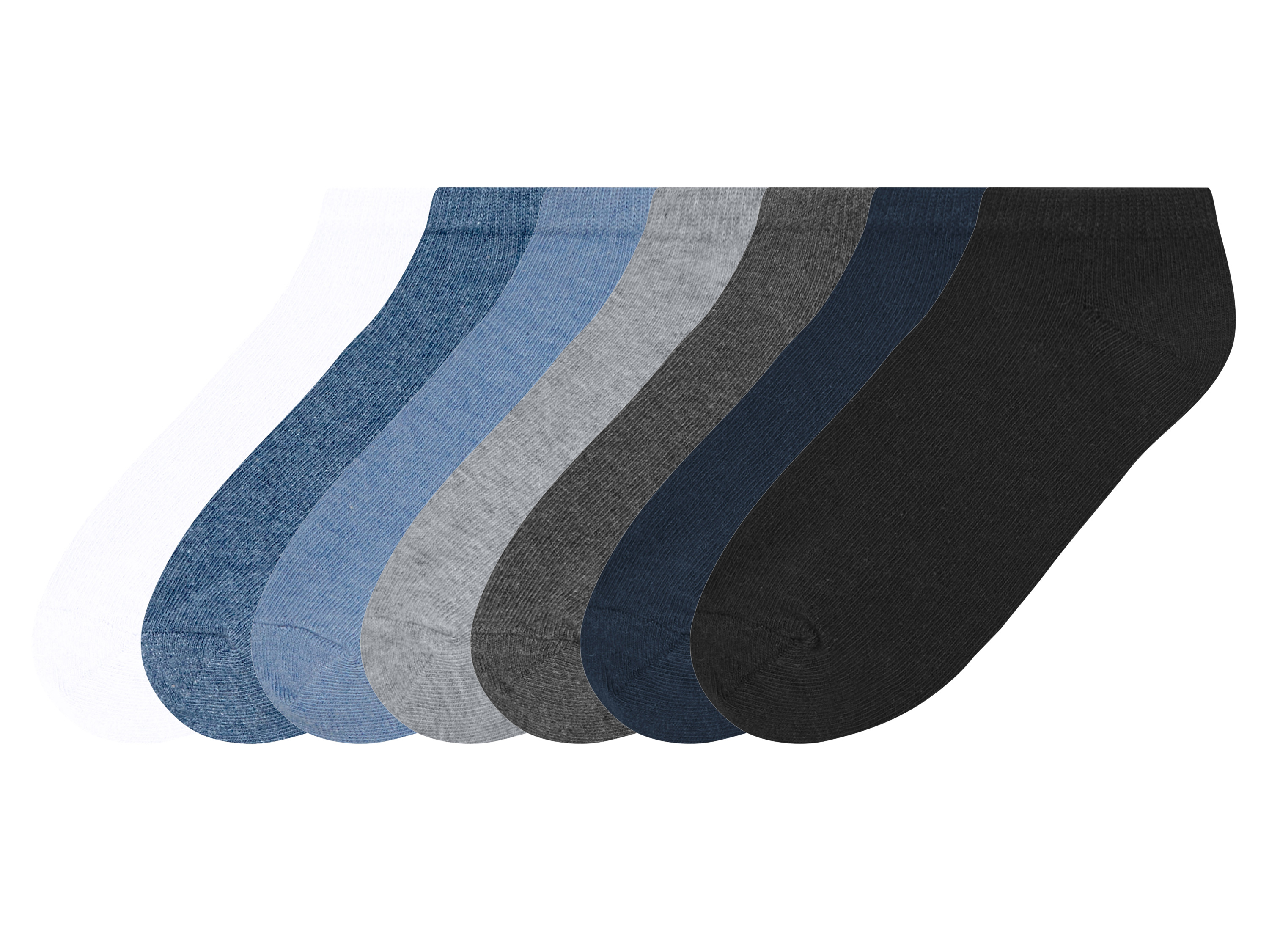 pepperts!® Lot de 7 paires de socquettes garçon (bleu/blanc/gris/marine/noir, 31-34)