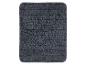 Un tapis de bain gris foncé avec une surface striée.