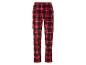 Pantalon de pyjama rouge à carreaux.