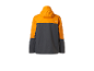 Une veste de ski Crivit orange et grise, vue de dos.