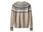 Pull tricoté beige avec motif Fair Isle