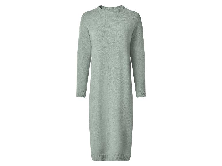 Robe pull à manches longues de couleur vert clair