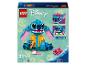 Boîte LEGO Disney Stitch 43249, montrant Stitch en chemise hawaïenne avec des accessoires.
