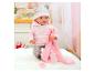 Poupée bébé en sweat à capuche rose et pantalon à motifs, avec couverture, biberon et sucette