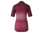 Un maillot de vélo à manches courtes avec un dégradé rose et rouge.