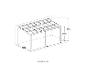 Dessin coté de pergola avec des mesures de 2950 mm, 5790 mm, 2330 mm et 2720 mm.