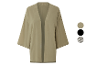 Un kimono vert olive avec trois options de couleur.