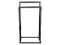 Un porte-serviettes noir à deux niveaux de style moderne.