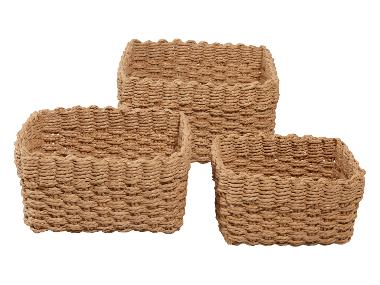 W5 Lot de 3 paniers de rangement
