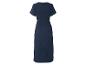 Robe longue bleu marine, vue de dos.