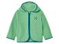 Une veste en polaire verte à capuche.