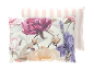 Taie d'oreiller à motif floral avec un dos rayé