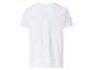 T-shirt blanc à manches courtes, vue de dos.