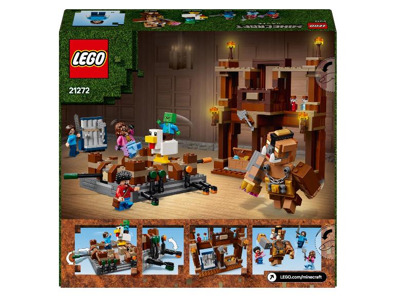 Ensemble de construction avec figurines et une structure de style Minecraft, numéro 21272.