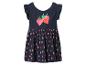 Robe d'été bleu marine pour enfant avec imprimé fraises.