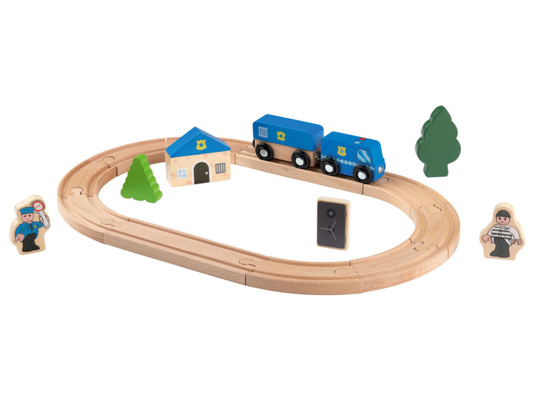 Aller en mode plein écran : Playtive Kit ferroviaire en bois, 18 pièces - Image 19