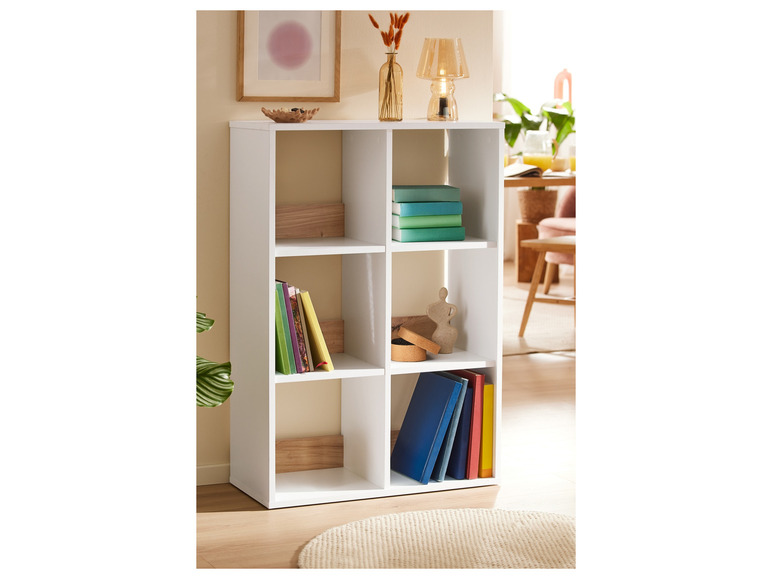Aller en mode plein écran : Étagère Liverpool, 74 x 108 x 33 cm, blanc/imitation chêne - Image 6