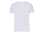 T-shirt blanche à manches courtes, vue de dos.