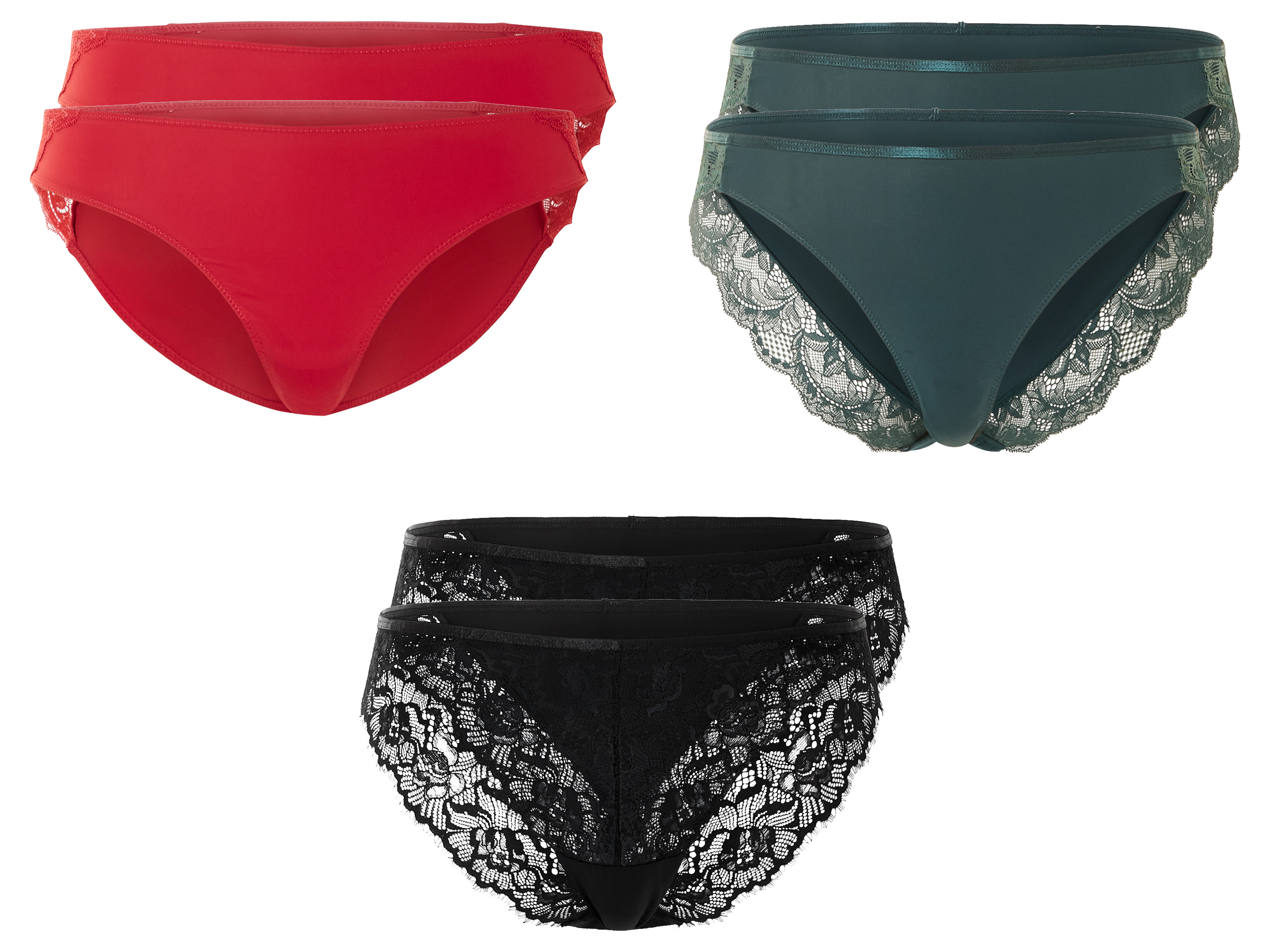 esmara® Lots de 2 mini-strings en dentelle femme