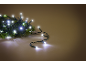 Guirlande lumineuse de Noël à LED blanches enroulée autour d'une branche de pin vert