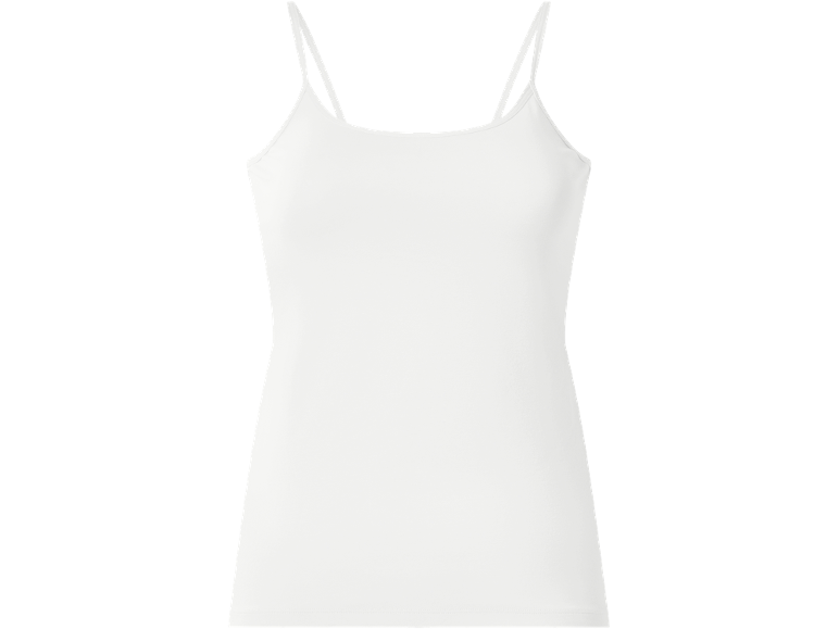Débardeur blanc pour femme à fines bretelles