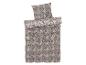 Une housse de couette et une taie d'oreiller avec un motif floral.