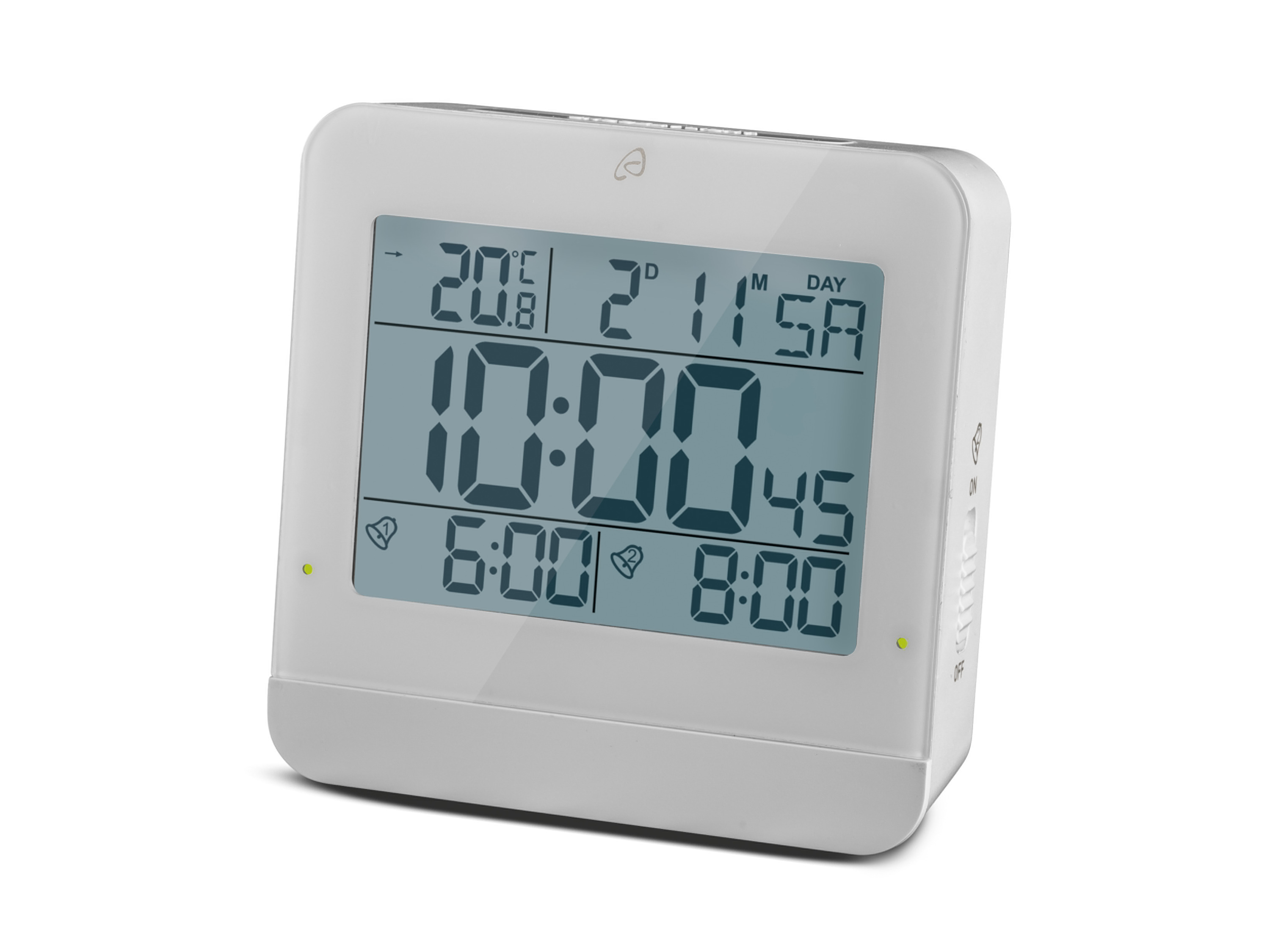 AURIOL® Réveil numérique LCD (blanc)