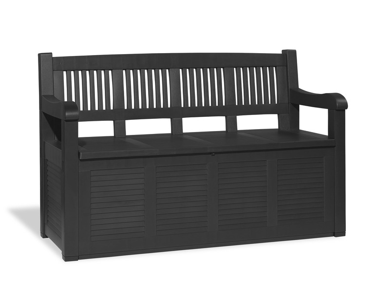 Aller en mode plein écran : LIVARNO home Banc de jardin avec coffre de rangement, 280 L, en plastique - Image 8