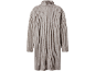 Pull col roulé côtelé beige clair