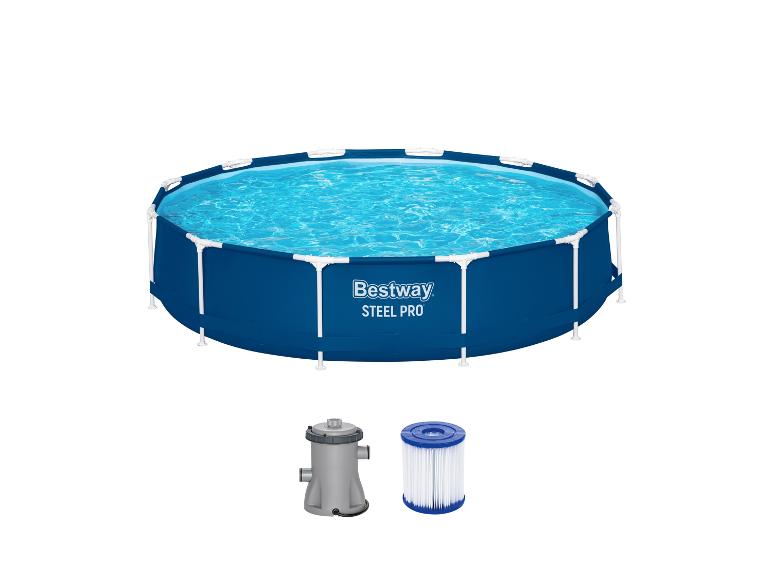 Piscine Bestway Steel Pro, filtre et cartouche.