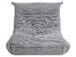 Fauteuil de sol gris en velours côtelé
