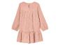Robe rose poudré à manches longues pour enfant, style bohème.