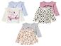 Chemises pour bébés avec des personnages Disney, notamment Bambi, Winnie l'ourson et Mickey Mouse.