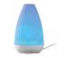 Diffuseur d'arômes bleu avec texture nervurée et deux boutons de commande.