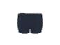 Caleçon boxer bleu marine avec ceinture élastique blanche, vue arrière.