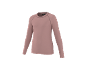 Maillot de corps thermique à manches longues rose poudré avec manches raglan.