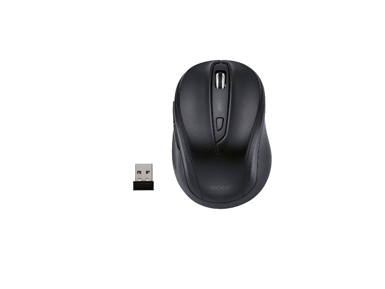 Souris sans fil Tronic avec récepteur USB.