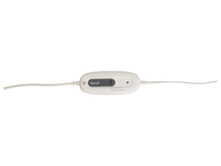 Contrôleur blanc avec un interrupteur coulissant et des chiffres de 0 à 6, connecté par un câble.