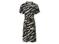 Robe mi-longue à manches courtes, imprimé zèbre.