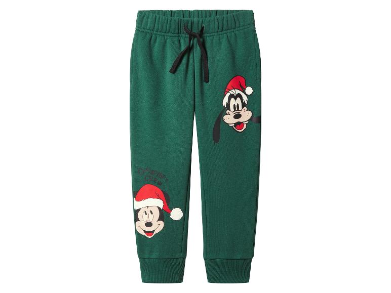 Pantalon de jogging vert avec imprimés de Noël Mickey Mouse et Dingo